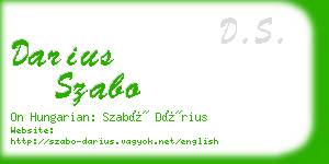 darius szabo business card